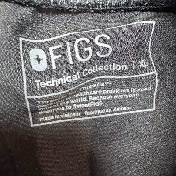 FIGS Technical Collection Zamora Scrub Pants Black Mens XL Jogger Zipper Pocket - Picture 6 of 10